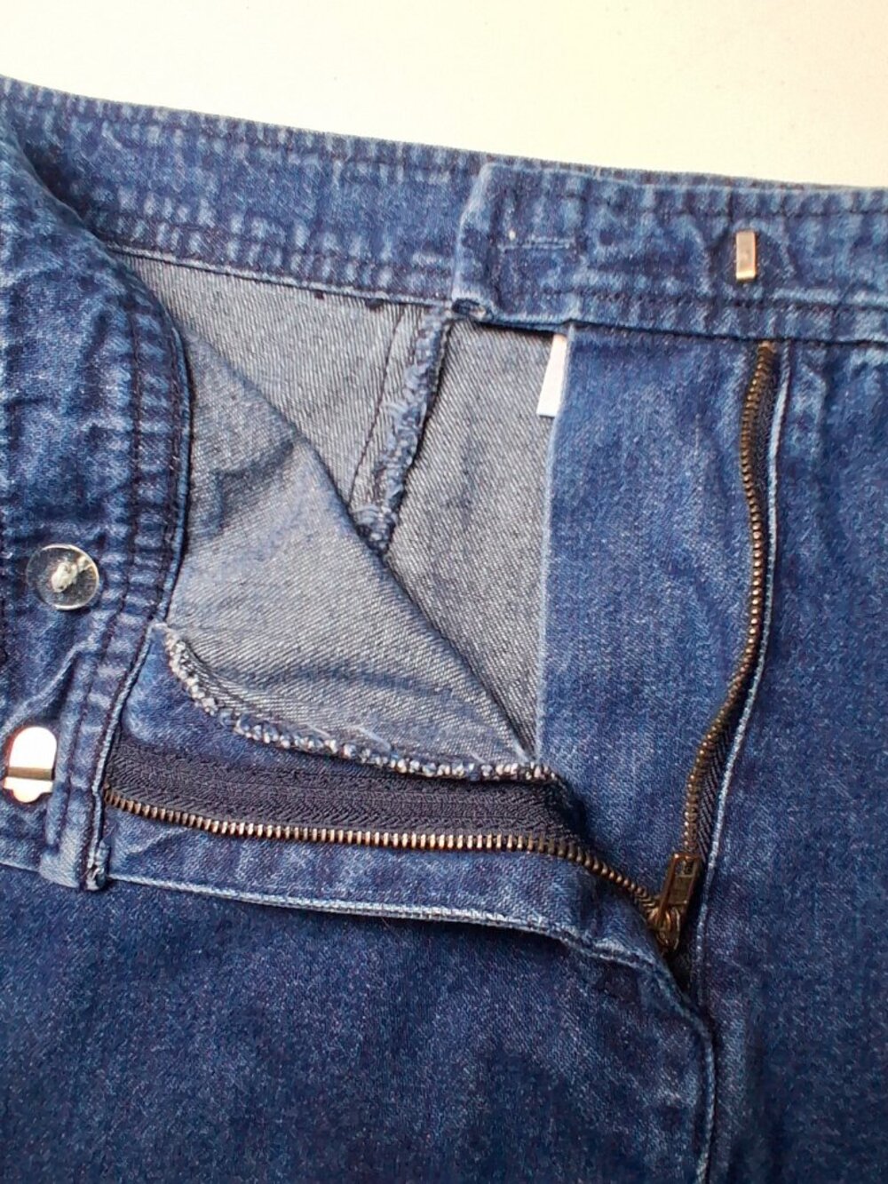 Vintage 1990s Jessie Sport Denim Skirt Plus Size 18W Blue Jean Midi Western - Picture 7 of 9